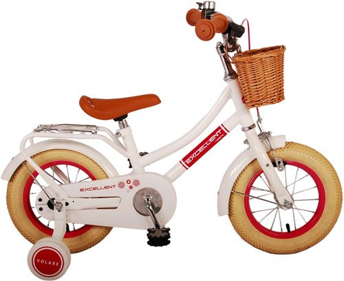 Volare Exzellente Kinderfahrrad - Mädchen - 12 Zoll - Weiß