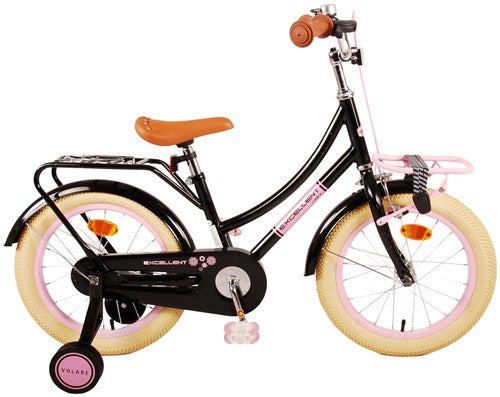 Volare Excellent Children's Bicycle - Girls - 16 inch - Black - 95% assembled