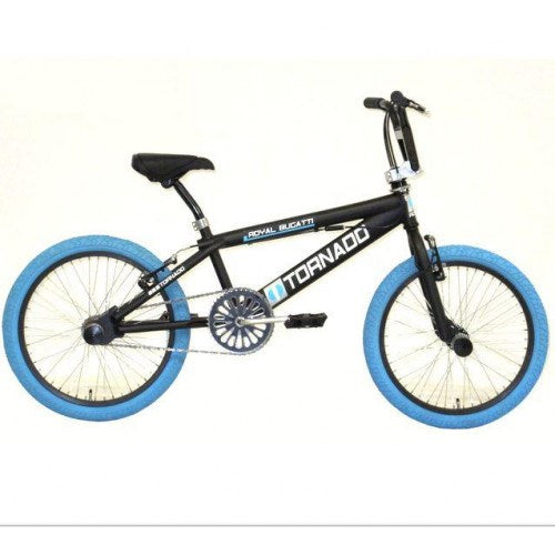 Tornado 20 Zoll Freestyle Bike Matte schwarze blaue Reifen 2000024