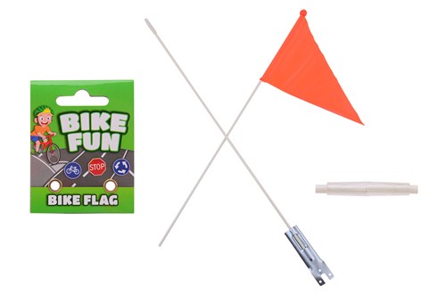 Johntoy bicycle flag pennant orange divisible