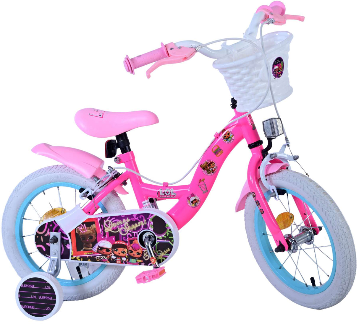 Volare dolls children's bicycle - girls - 14 inches - pink - two hand brakes