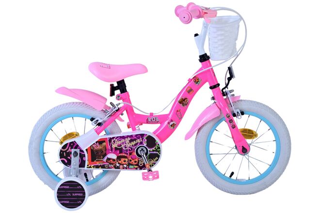Volare dolls children's bicycle - girls - 14 inches - pink - two hand brakes