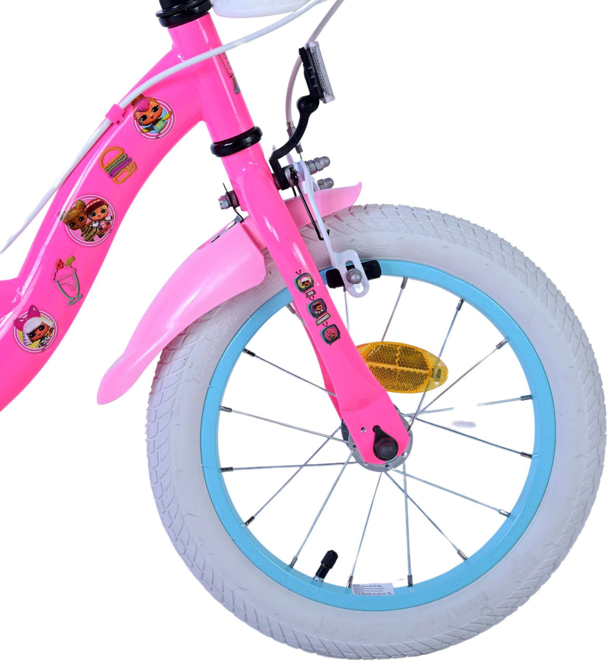 Volare dolls children's bicycle - girls - 14 inches - pink - two hand brakes