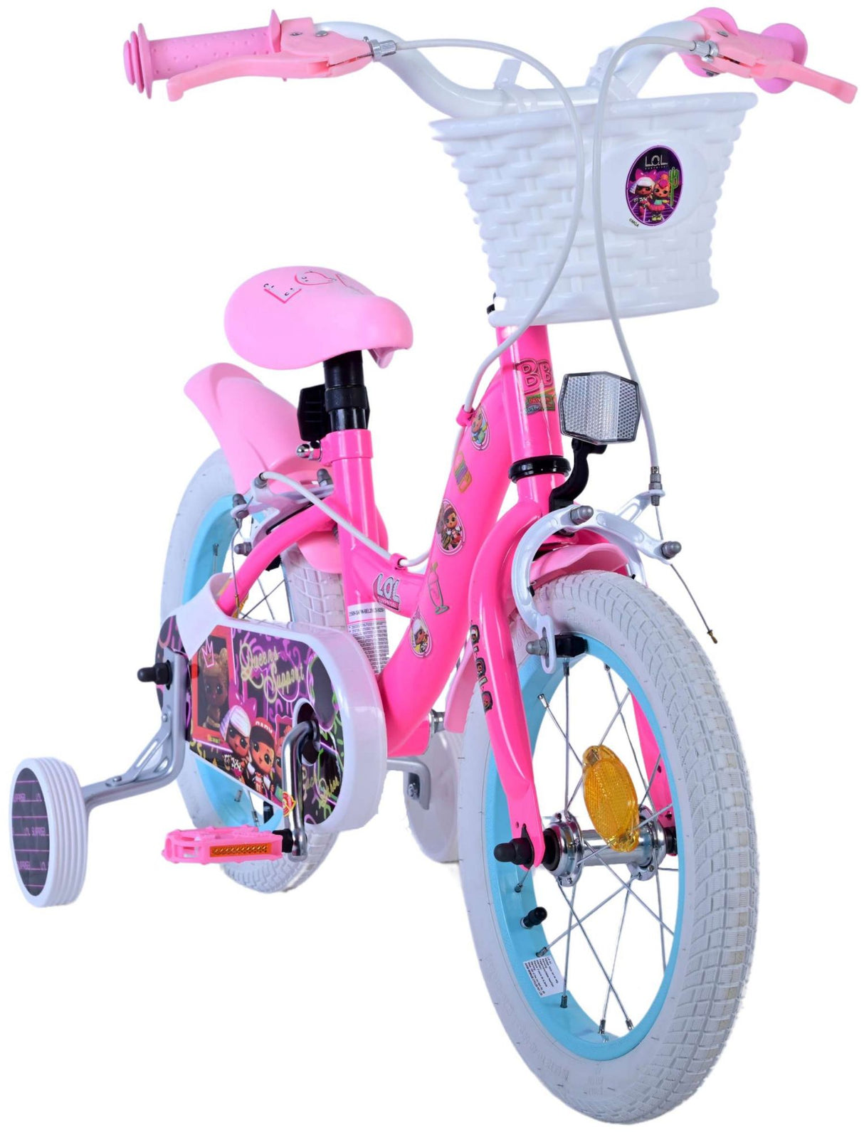 Volare dolls children's bicycle - girls - 14 inches - pink - two hand brakes