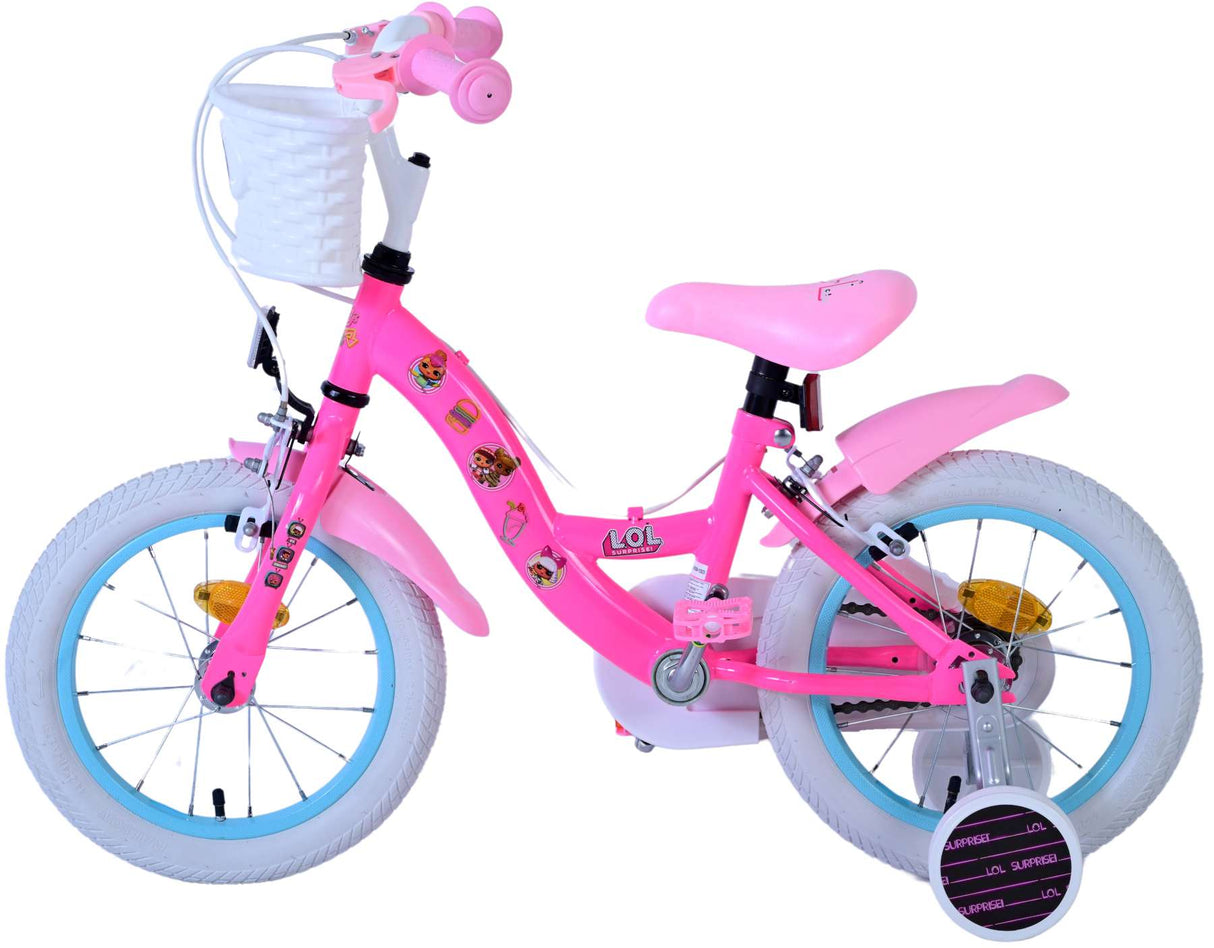Volare dolls children's bicycle - girls - 14 inches - pink - two hand brakes