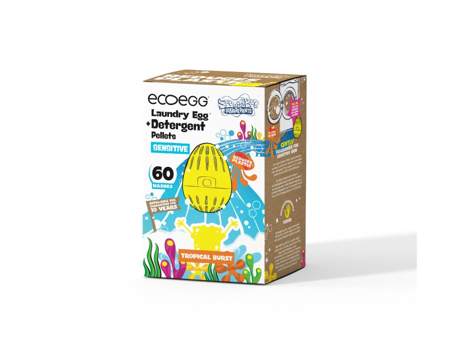 Ecoegg Washball - SpongeBob - Tropischer Burst - empfindlich - 60 Wäsche