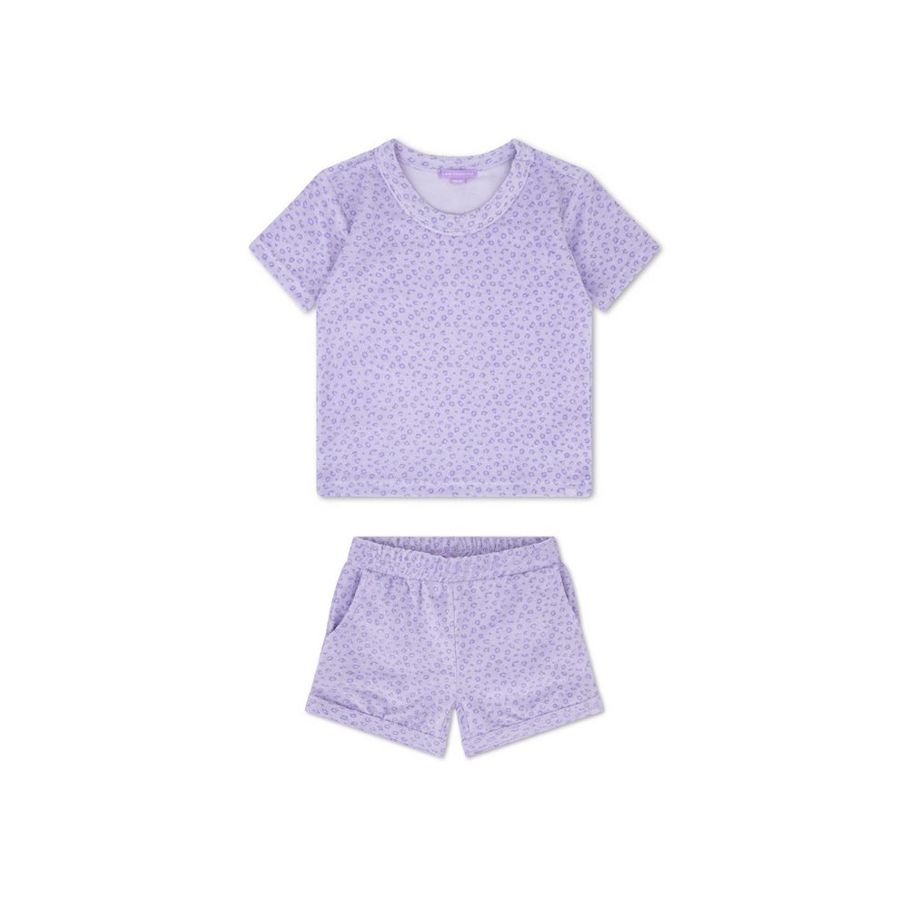 Leopardo | Lila Girls Set Strand - Muslino