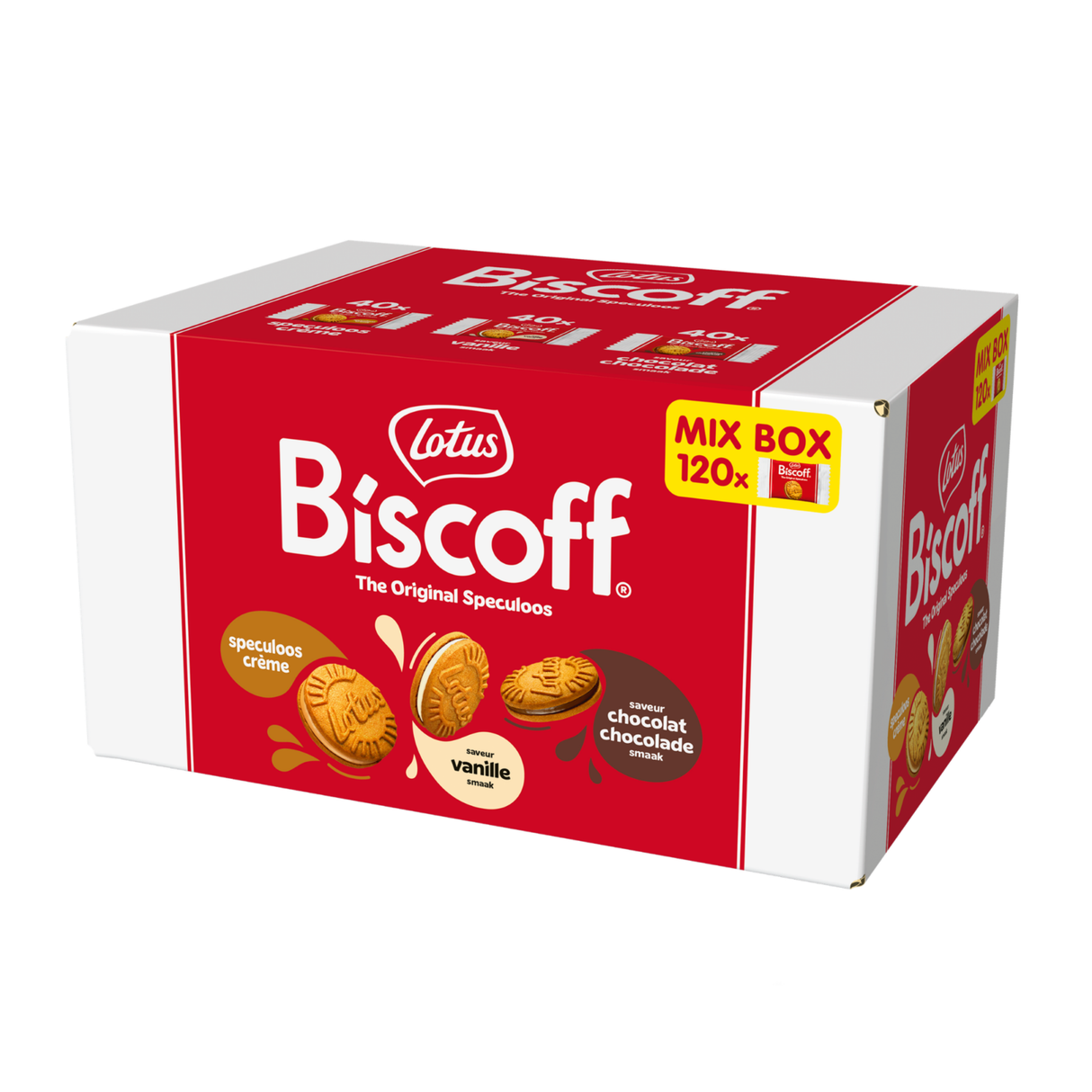 Lotus biscoff sandwich cookie mix box (120 pieces)