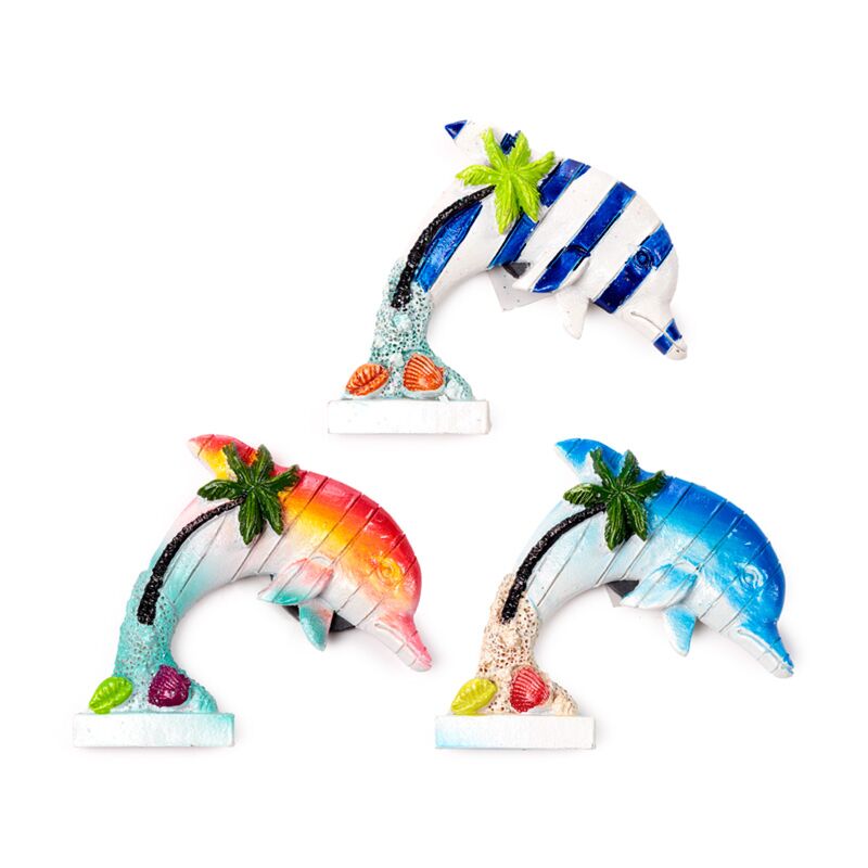 Sea beach souvenir magnet dolphin tropical island