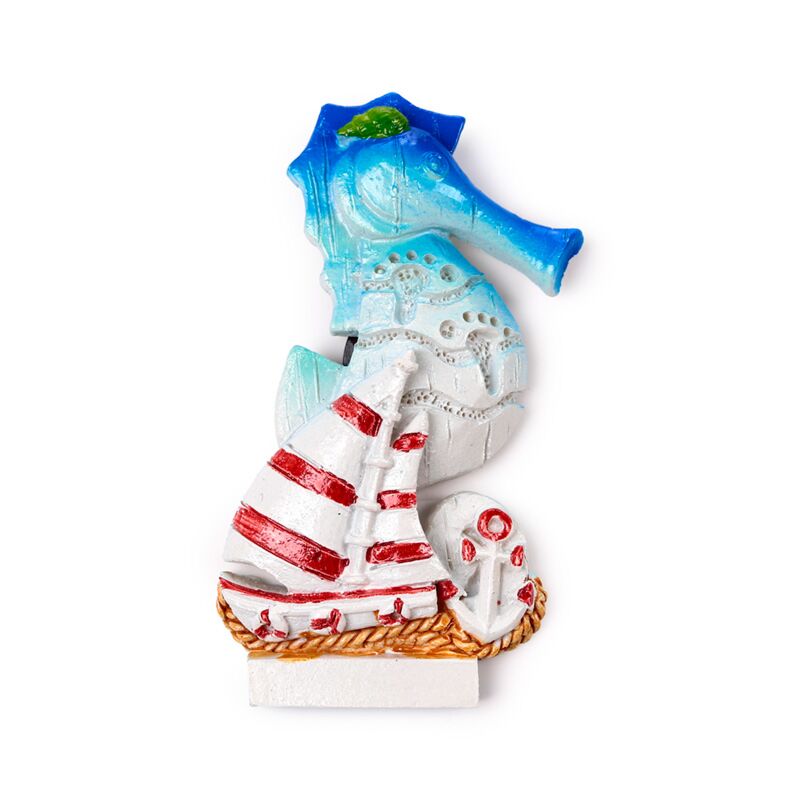 Sea beach souvenir magnet seahorse sailboat anchors