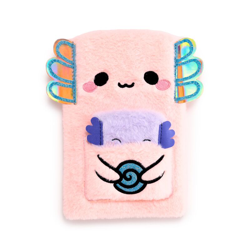 Adoramals maddie the axolotl plush notebook pouch