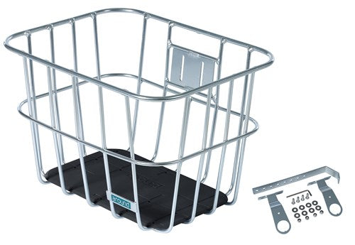Autour du panier alu argent fixe