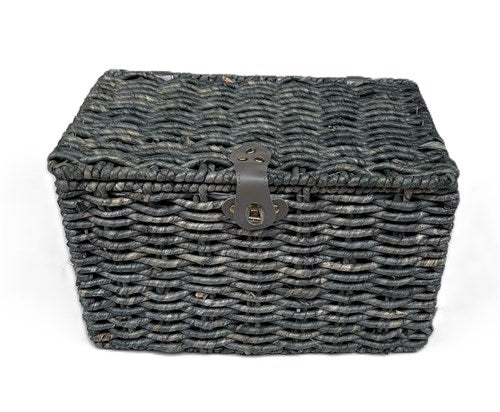 Bakkersmand blauwgrijs medium 40x26x25 met deksel