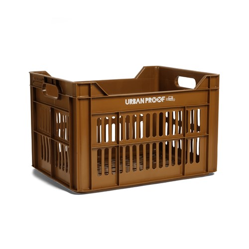 Urban Proof Bicycle Crate genanvendt plast 30L Toffee Brown 40x30x25 cm
