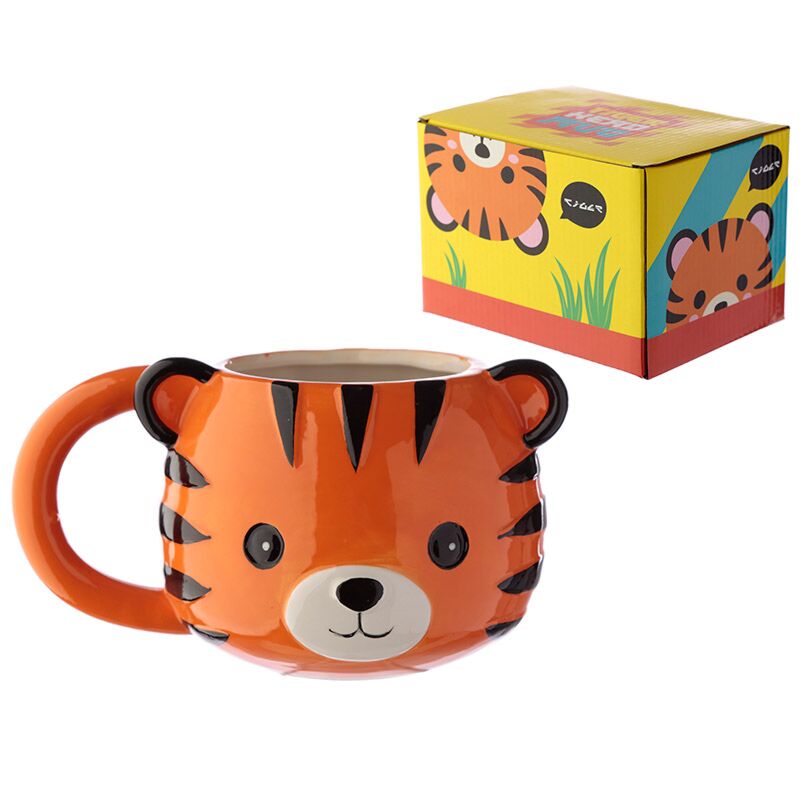 Adoramals tiger shaped ceramic mug