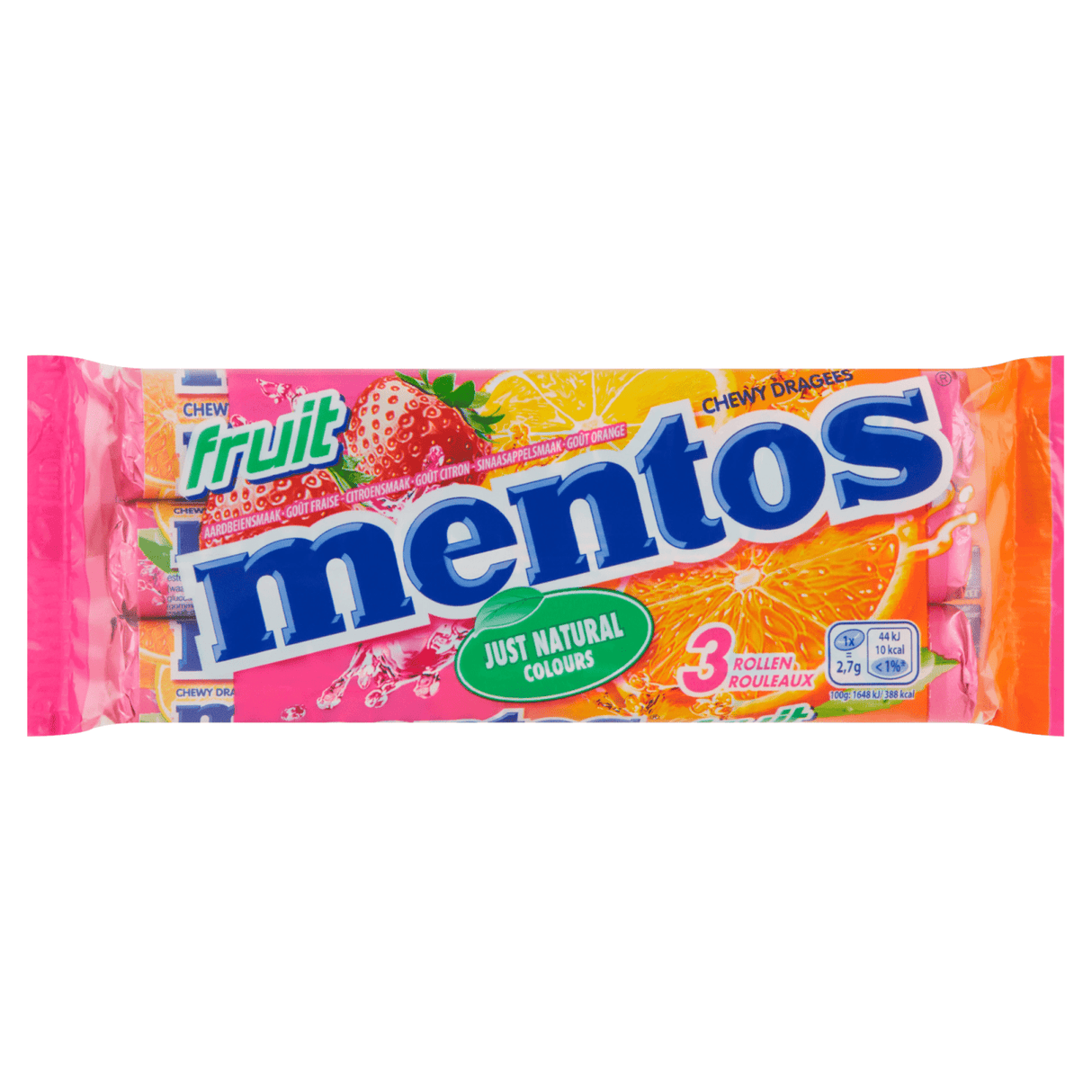 Mentos fruit 3-pack (25 pieces)