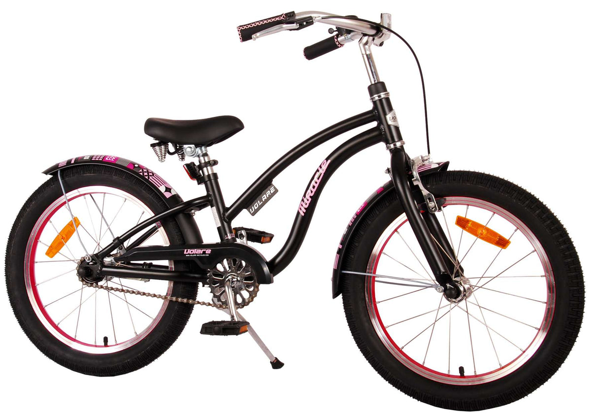 Volare Miracle Cruiser Kids' Bike - Girls - 18 inch - Matte Black - Prime Collection