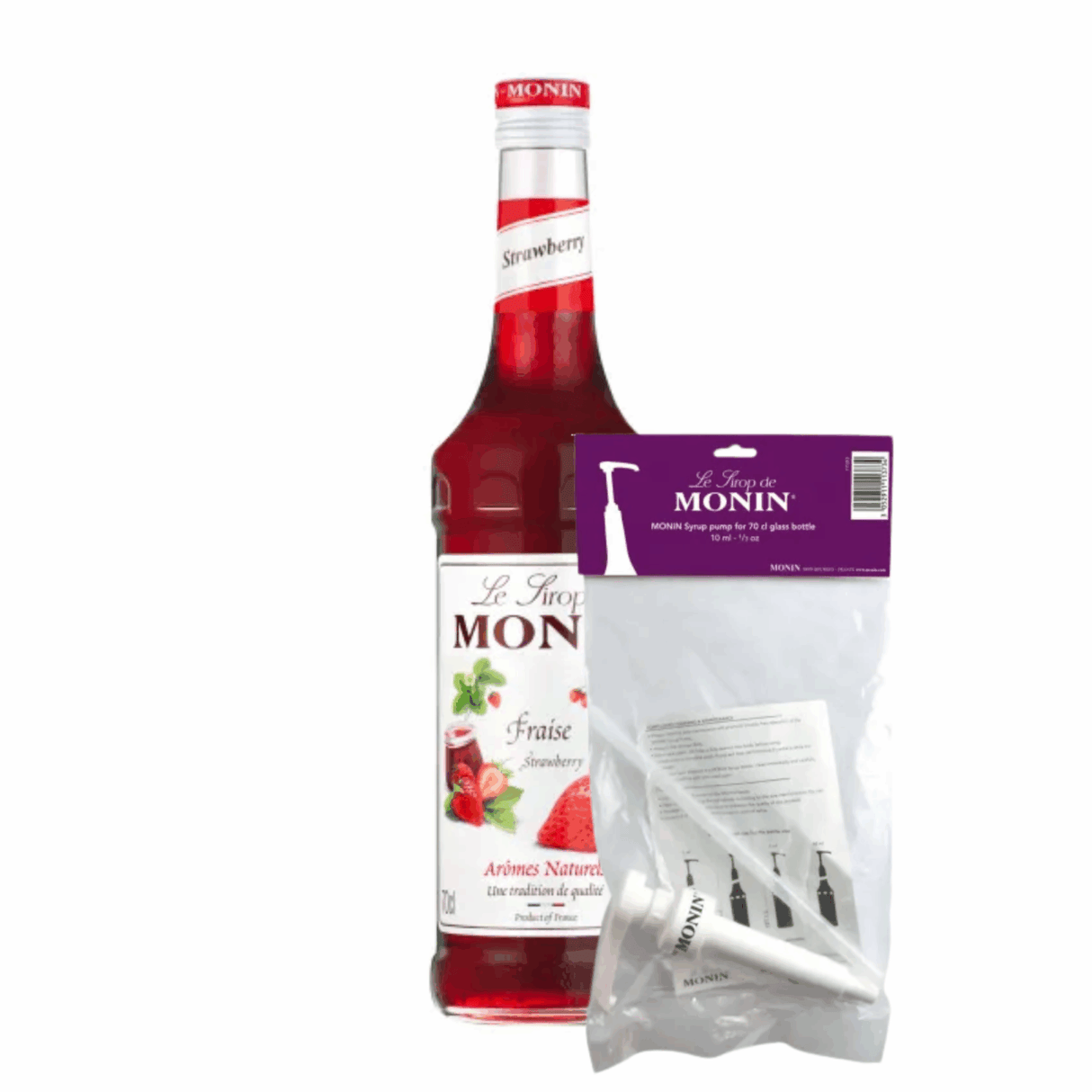 Monin syrup strawberry fraise (70 cl) + pump (10ml)