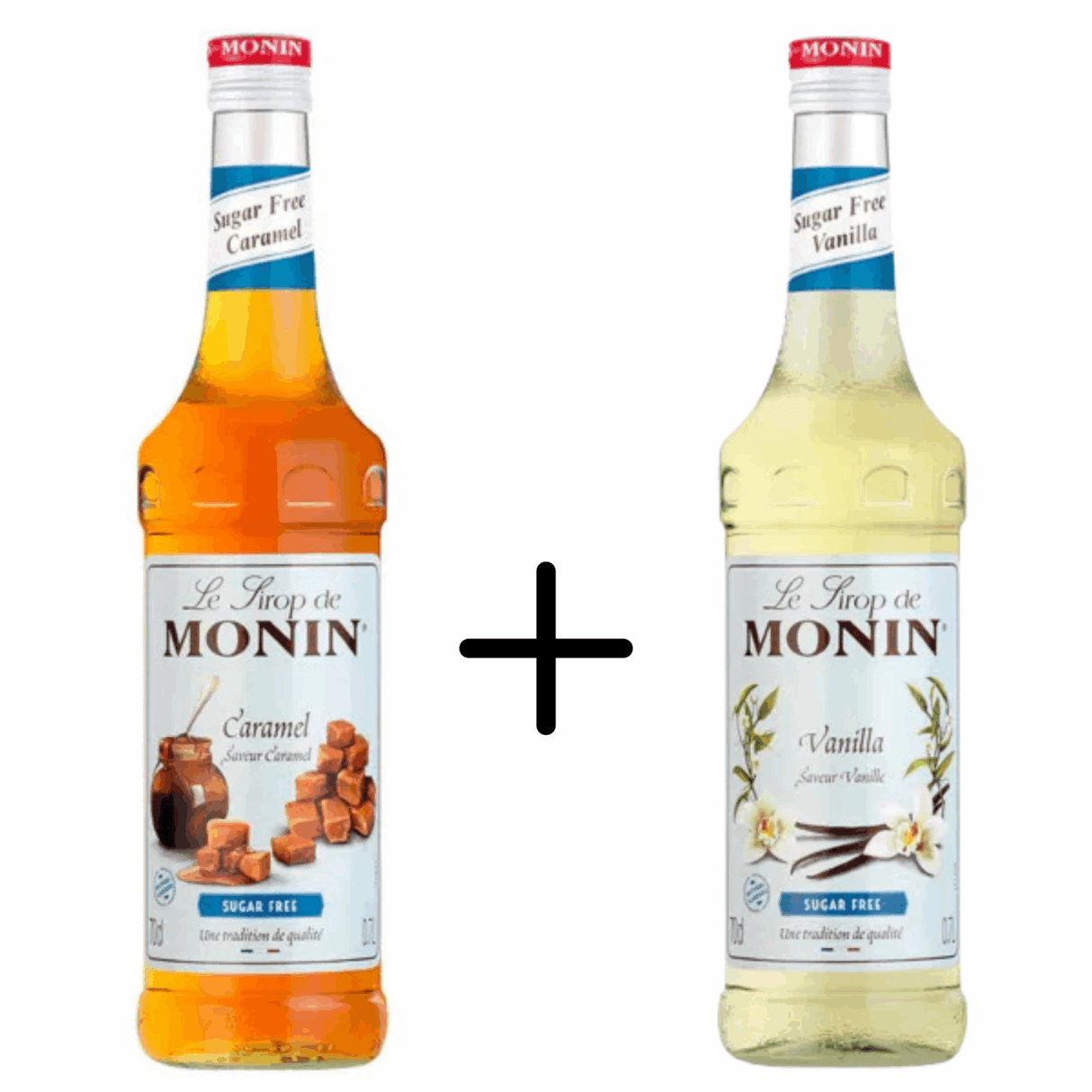 Monin sirup karamel sukkerfri + vaniljesukkerfri