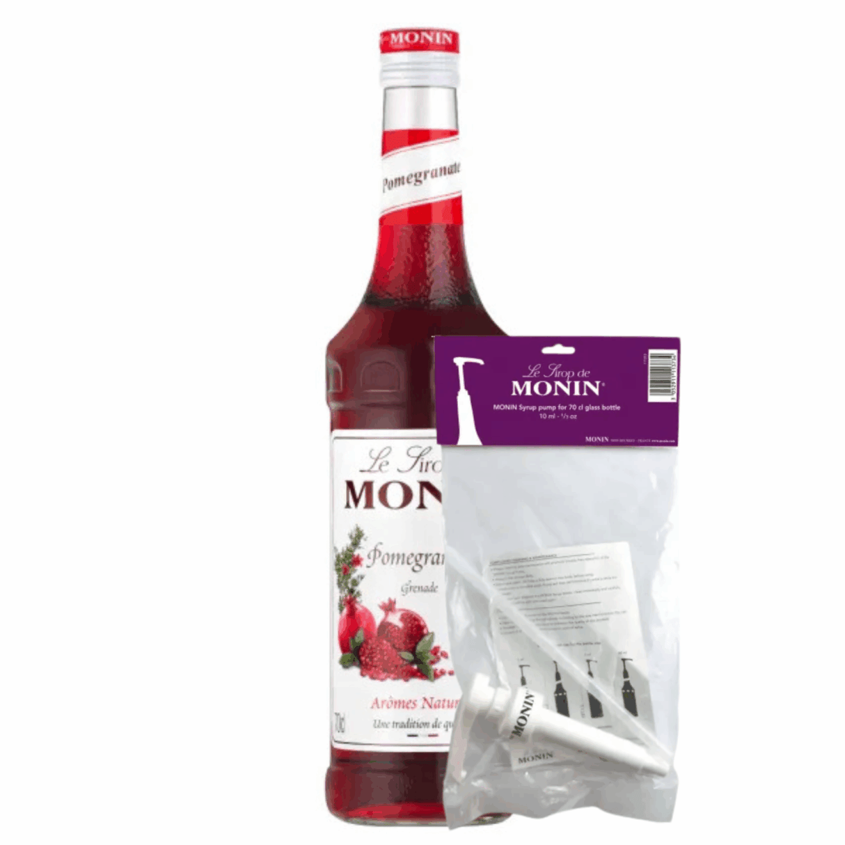 Monin syrup pomegranate (70 cl) + syrup pump (10ml)