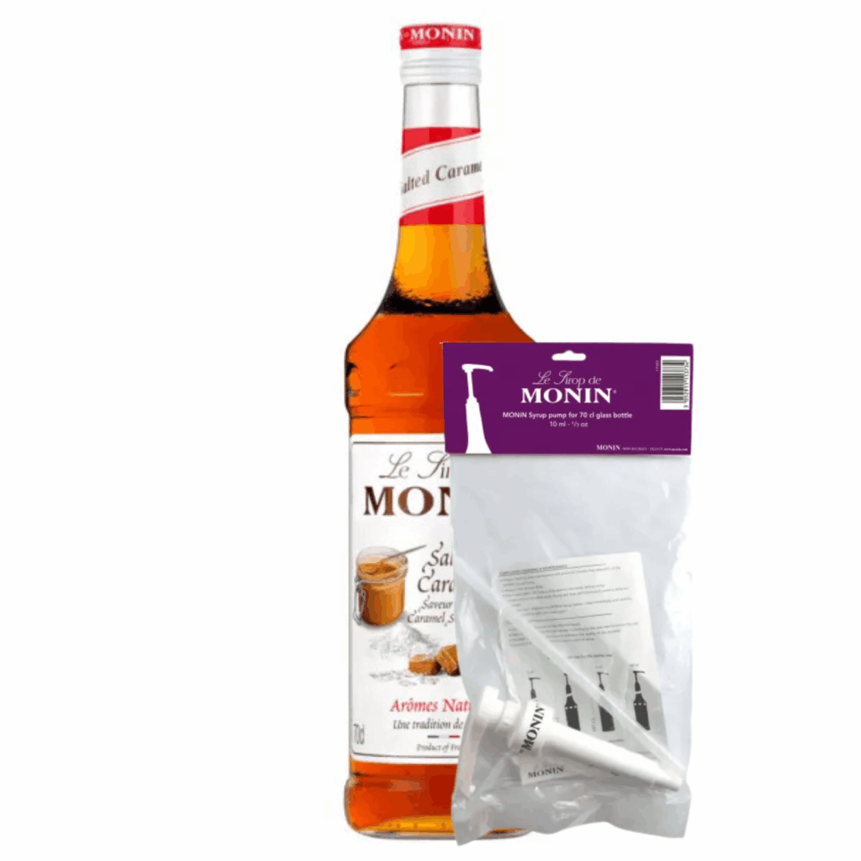 Monin sirup slana karamela (70 cl) + črpalka za sirup (10 ml)
