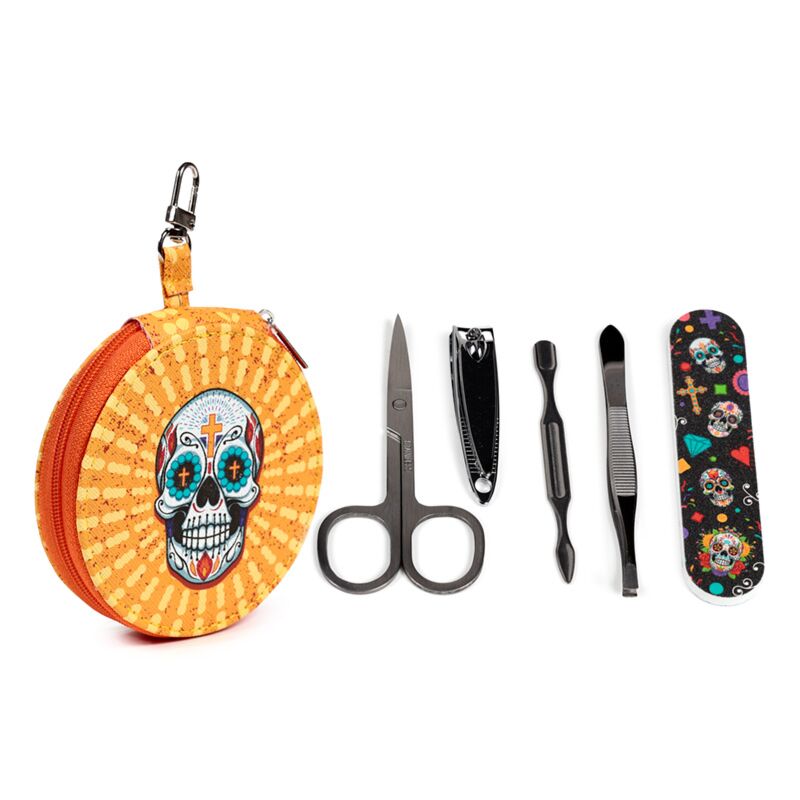 Dia de los muertos 5-piece manicure set with zipper
