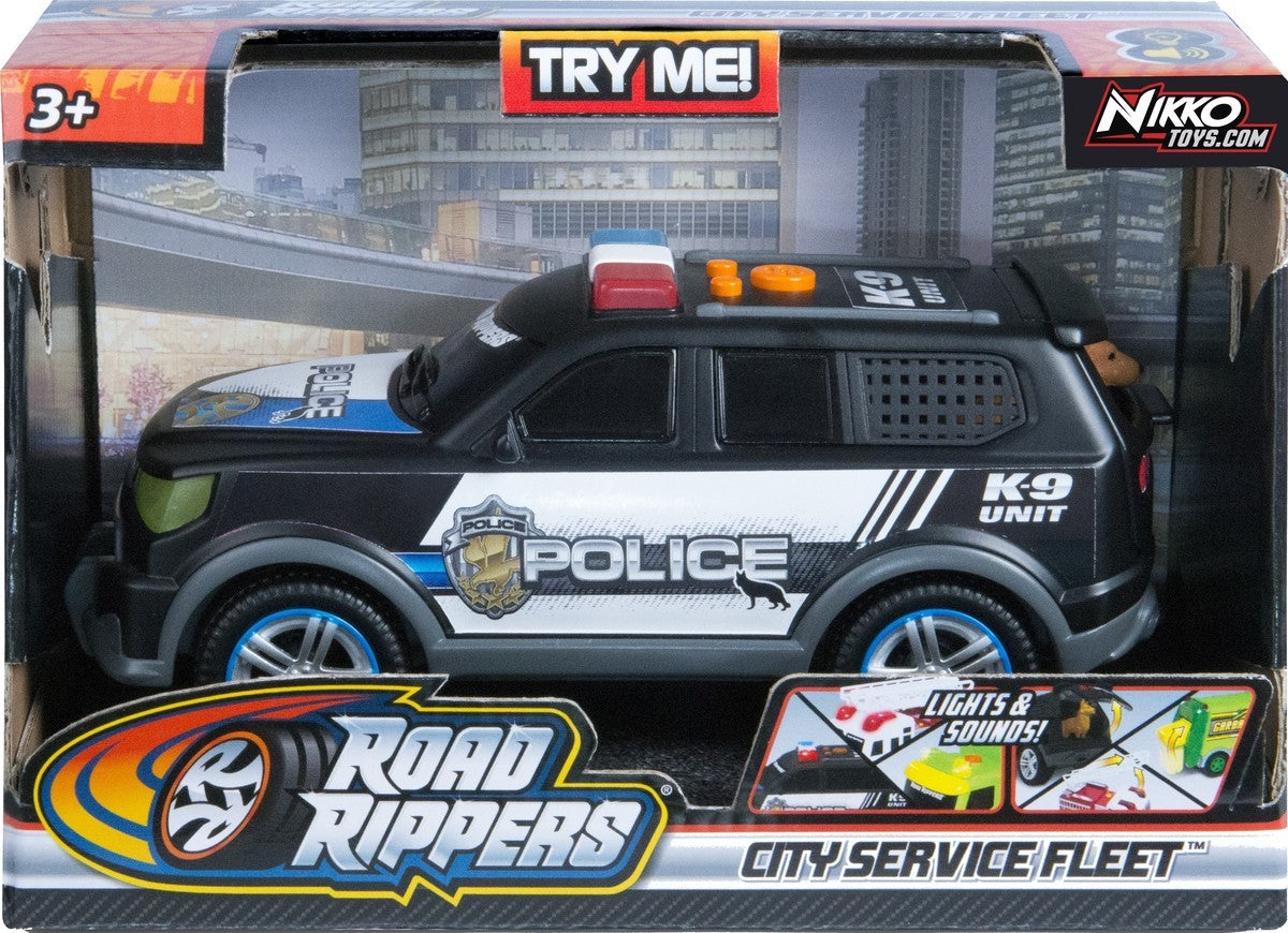 Nikko toys nikko road rippers city: police suv with dog (20023 20020)