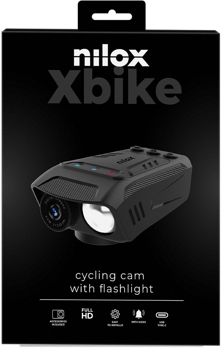Nilox 3-in-1 bicycle camera - lighting - horn