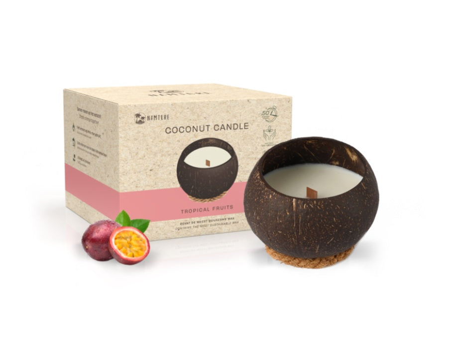 Vela de coco Namture - frutas tropicales - 180g