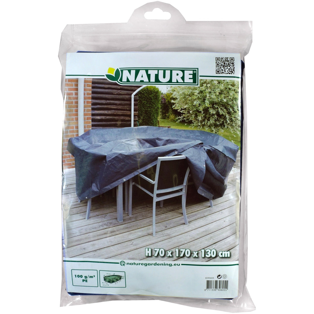 Nature garden furniture cover for rectangular table and sto