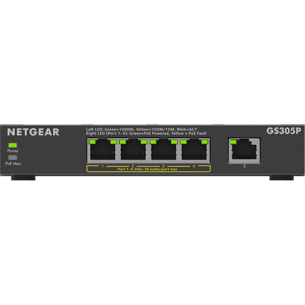 Netgear 5-portowy niezarządzalny przełącznik poe+ gigabit ethernet soho