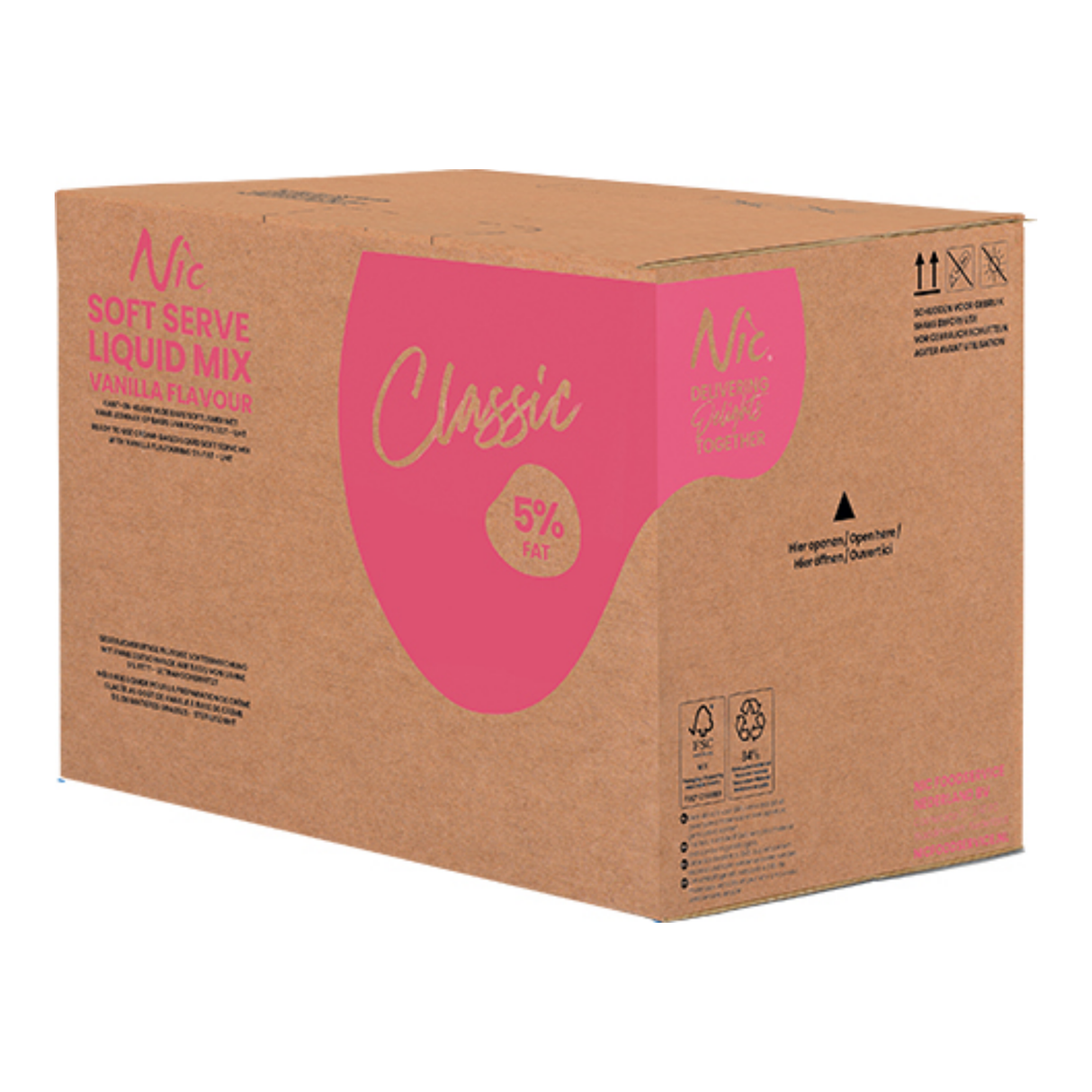 Nic roomijsmix classic 5% vloeibaar 10 liter