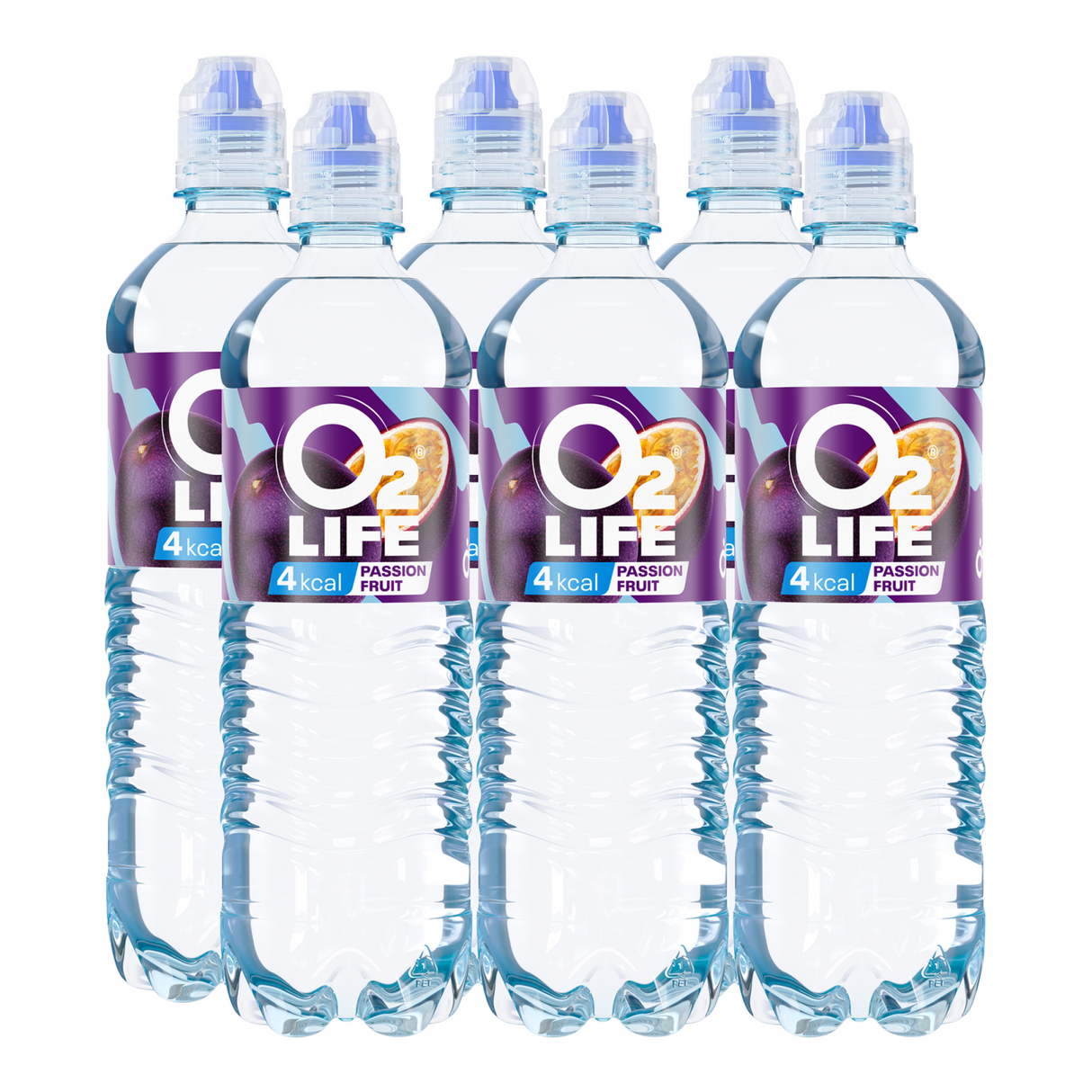 O2life blå passionsfrugt (6x 750 ml)