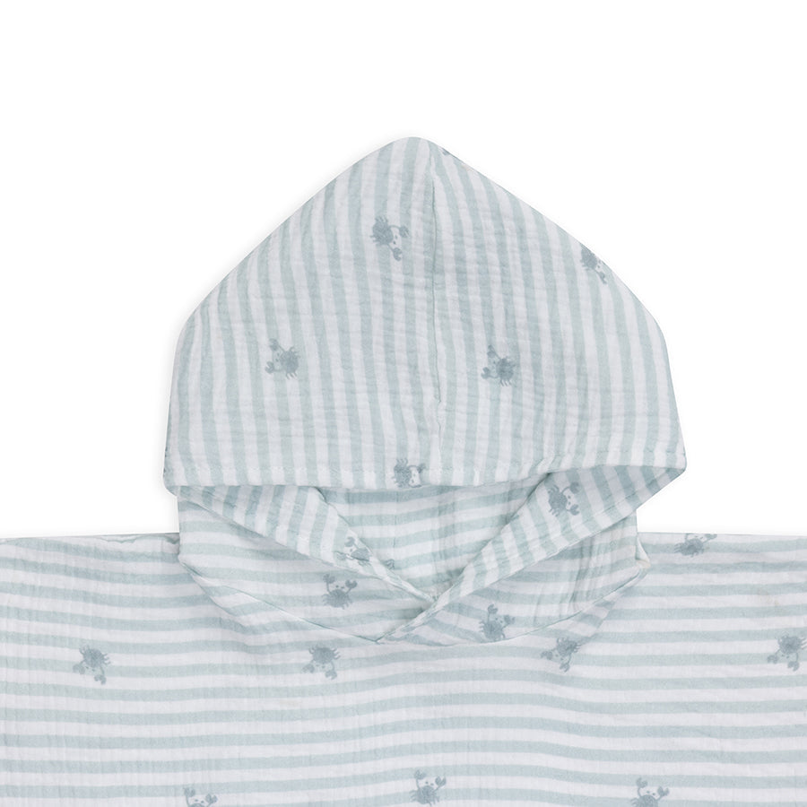 Crabby | white and green hydrophilic beach poncho 52 x 52 cm