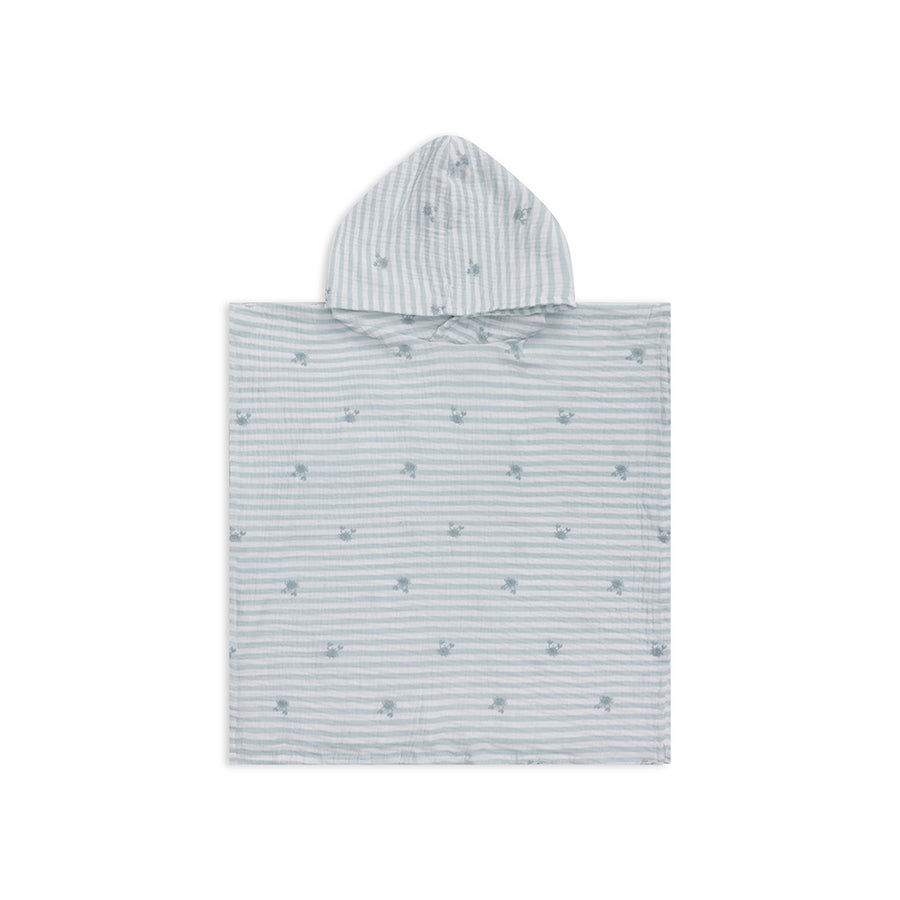 Crabby | white and green hydrophilic beach poncho 52 x 52 cm