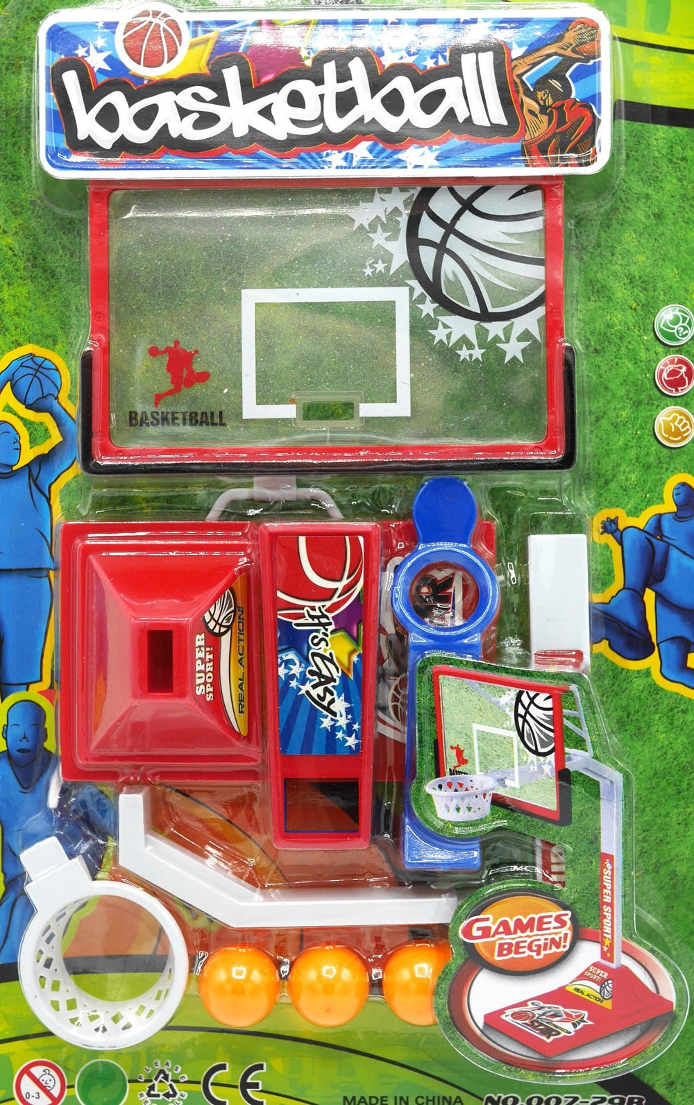 Bongers Toy Ball Ball Set on Map, spara la palla nel cestino