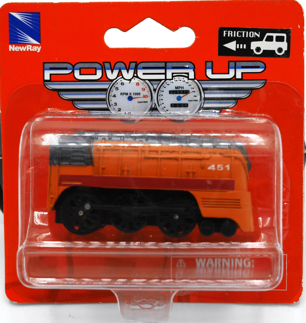 Mertex metal locomotive train with friction drive orange