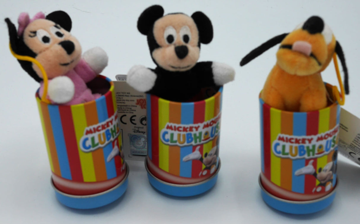 Van der Doelen Mickey, Minnie Mouse and Goofy in a nice Disney tin, 7 cm tall