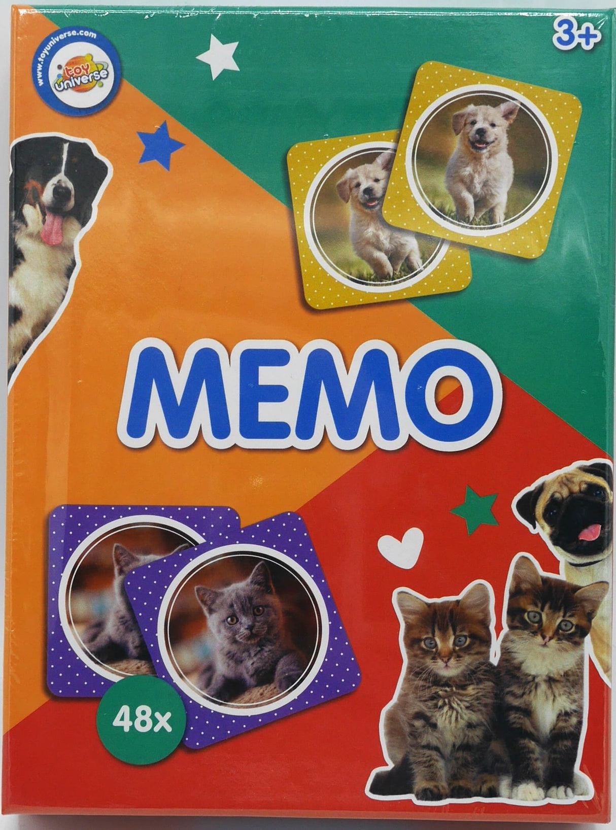 Memo Memo Memo Game Zbiera większość podwójnych kart, ze zdjęciami zwierząt