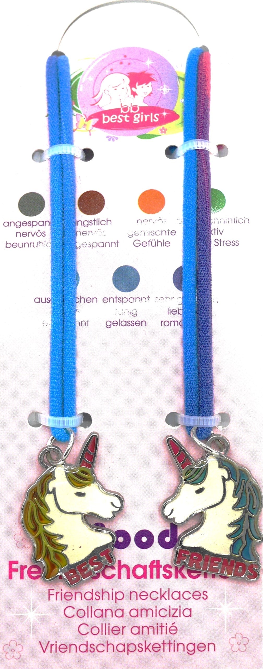 Van der Doelen best friends friendship necklaces with a unicorn