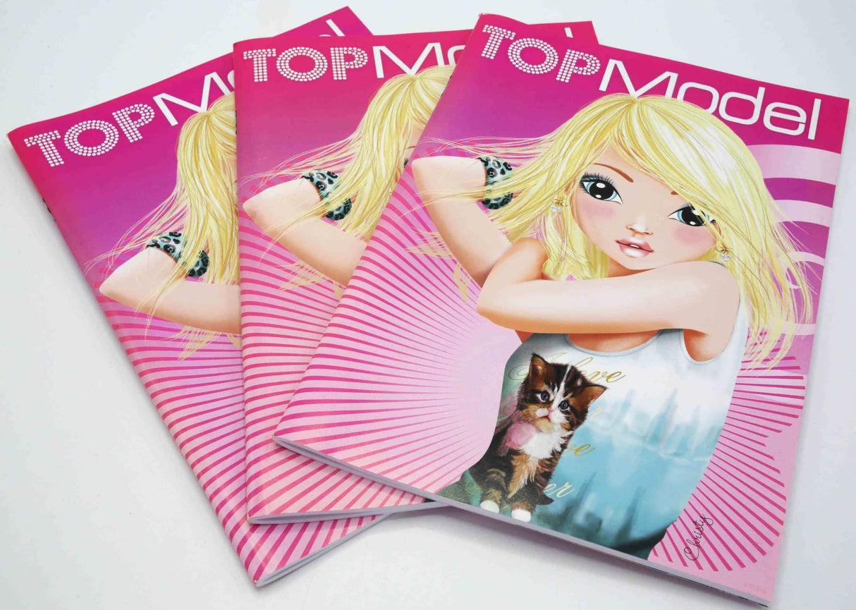 Van der Doelen top model: 3 bonitos cuadernos con hojas de trabajo de matemáticas y escritura