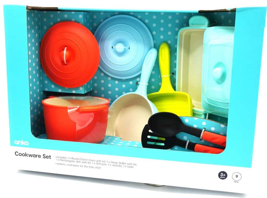 Playgo cooking set with various attributes, 9 pieces.