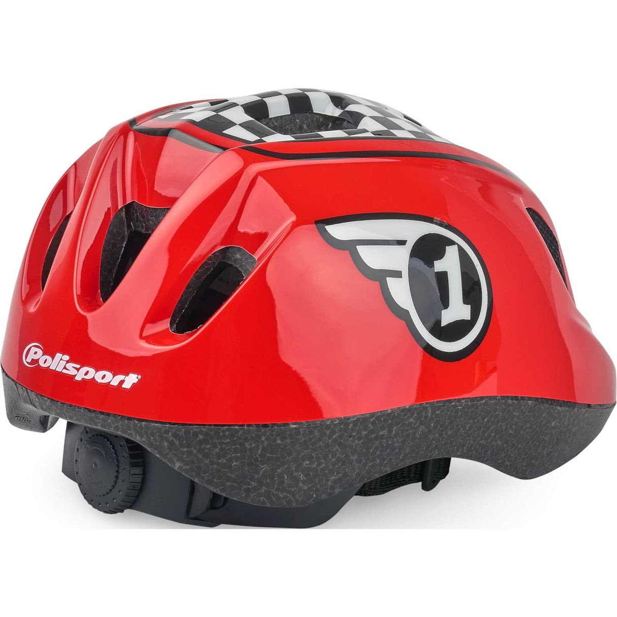 Polisport Children's Race Helmet. Size: XS (46-53 cm), Color: Red Black
