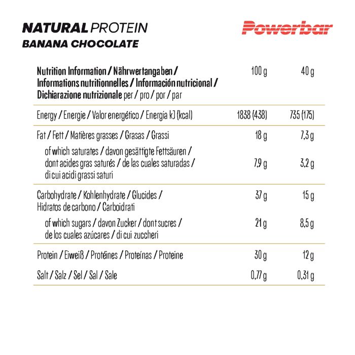 Powerbar natural protein (18 x 40gr) - banana chocolate