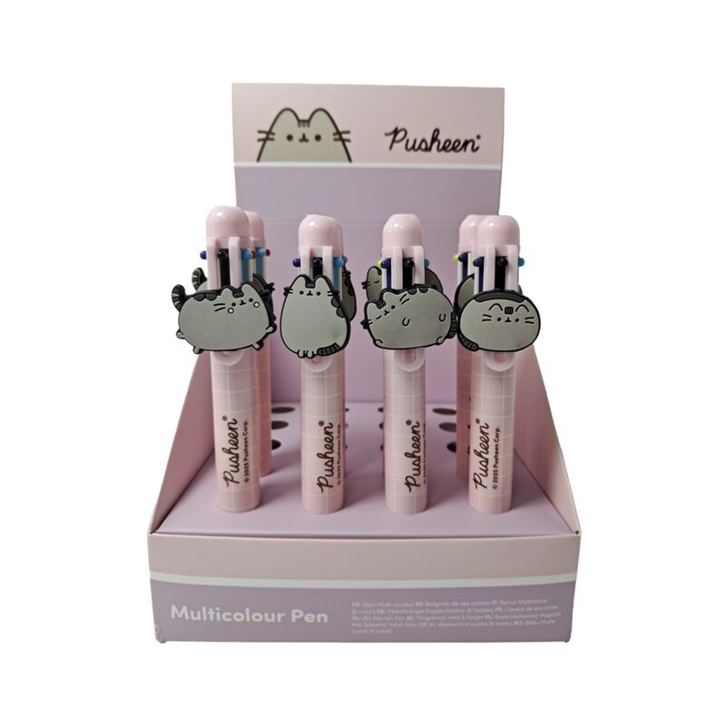 Union pusheen de kat meer kleuren pen (6 kleuren)