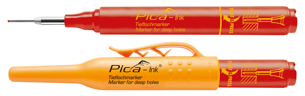 Pic a 150 40 markeerstift voor diepe gaten | rood - pi15040