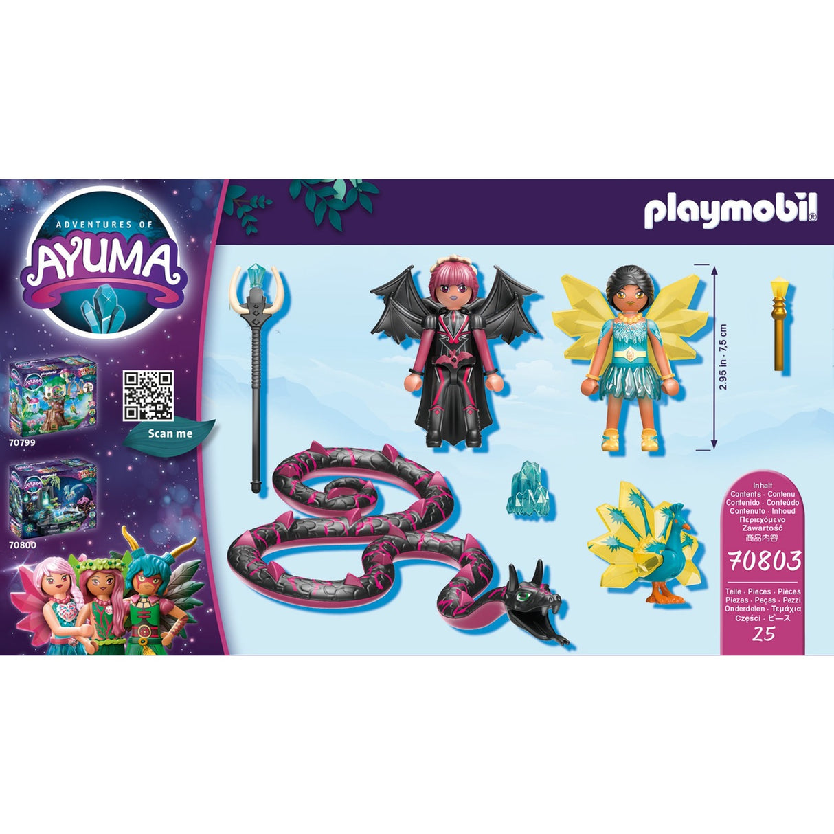 PLAYMOBIL Ayuma kristálytündér és denevértündér totemállatokkal