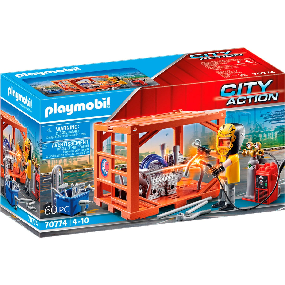 Produkcja kontenera akcji playmobil City