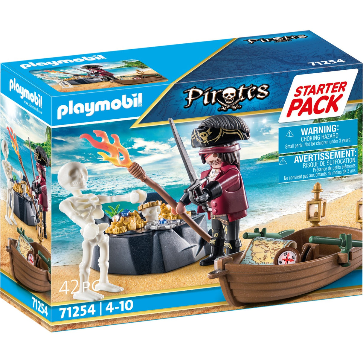 Playmobil Starterpack Pirate med roddbåt 71254