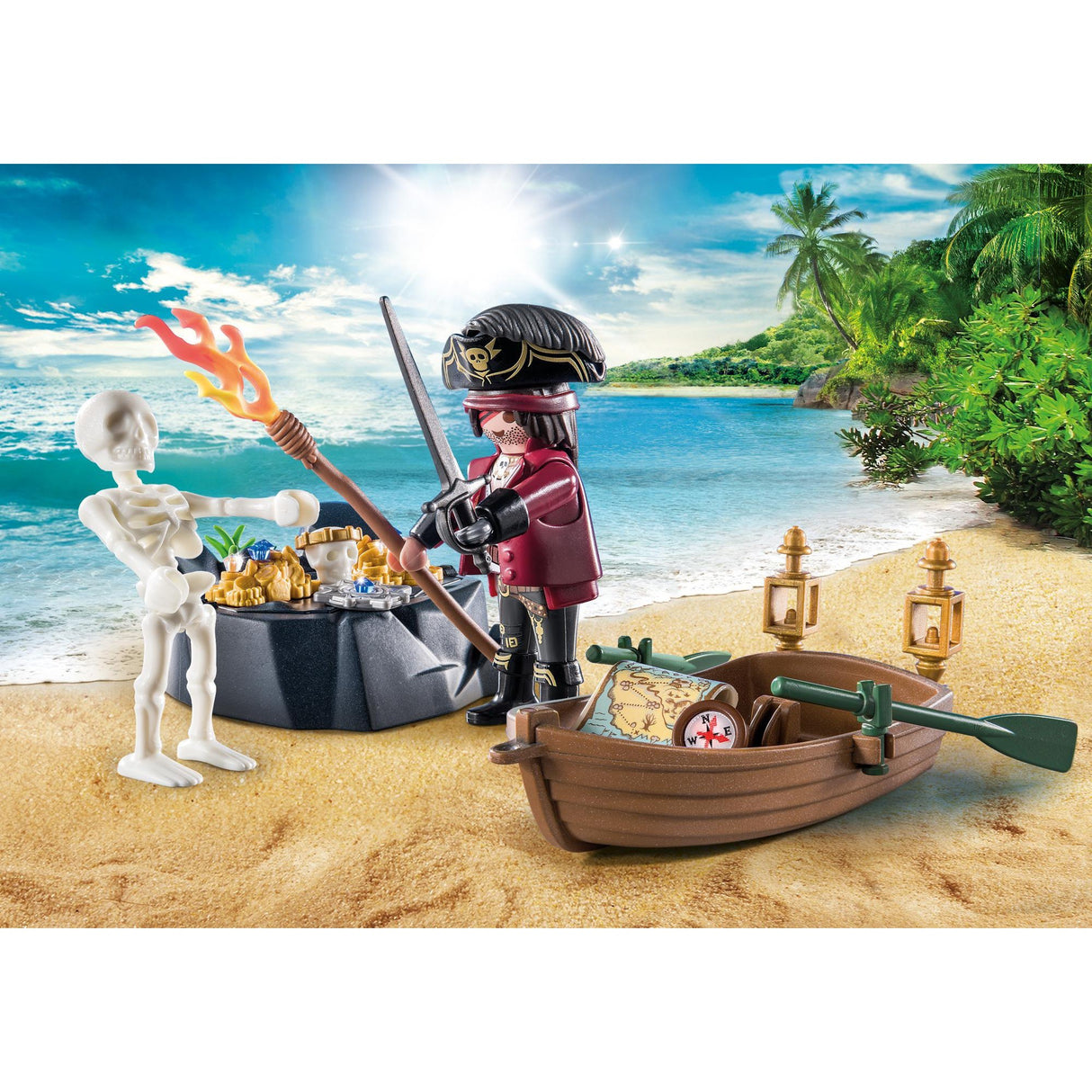 Playmobil Starterpack Pirate med roddbåt 71254